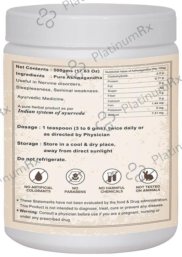Sri Nature Ayur Ashwagandha Powder 500 gm