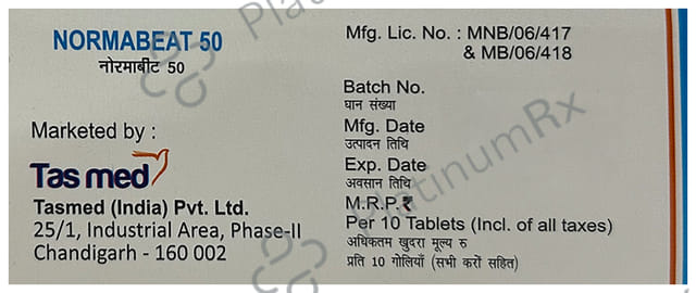 Normabeat 50mg Tablet 10s