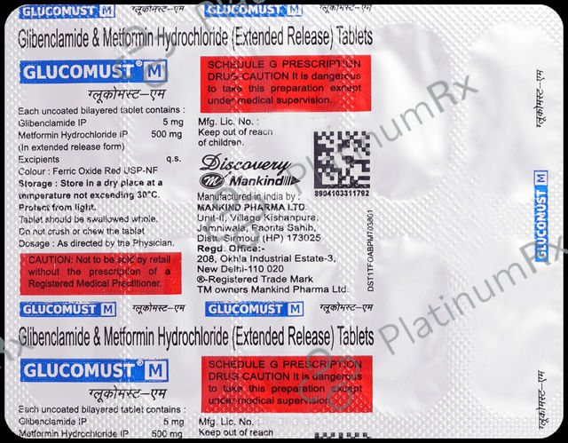 Glucomust M 5/500mg Tablet 10s