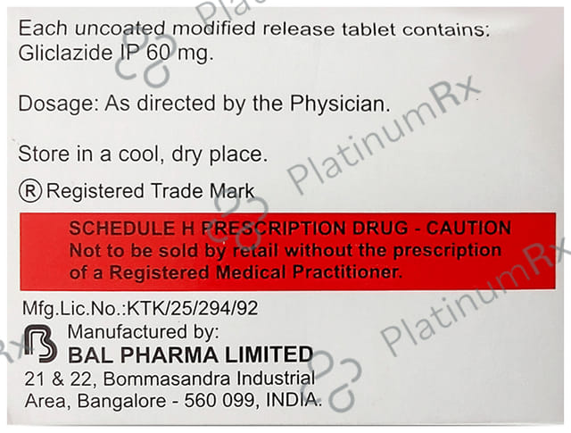 Diabend MR 60mg Tablet 10s