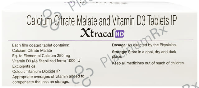 Xtracal HD 250mg/1000IU Tablet 15s