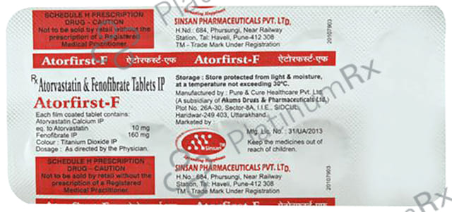 Atorfirst F 10/160mg Tablet 10s (Sinsan)