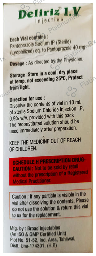 Deliriz I.V Injection