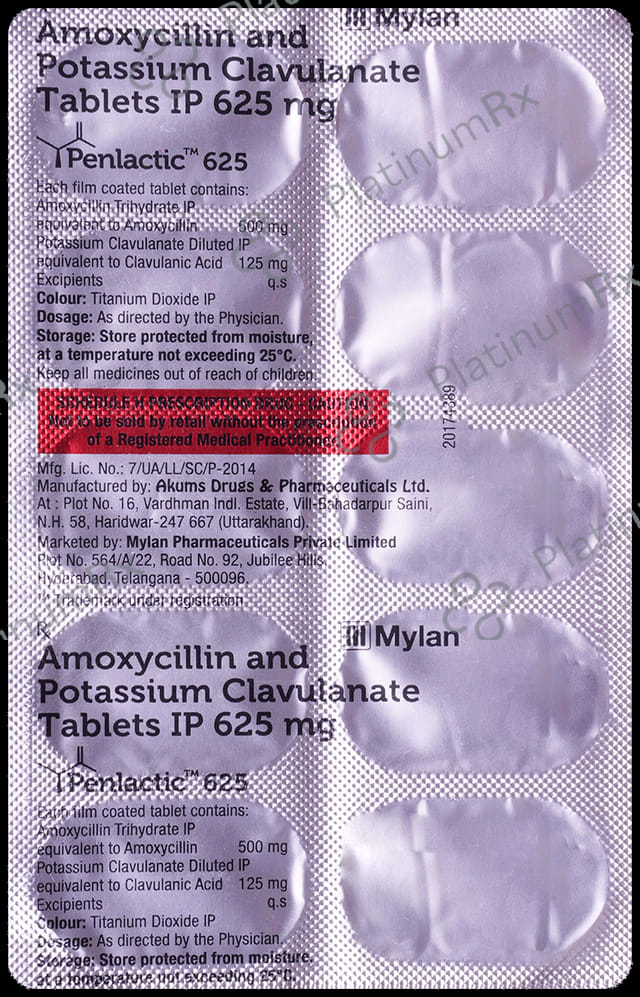 Penlactic 500mg/125mg Tablet