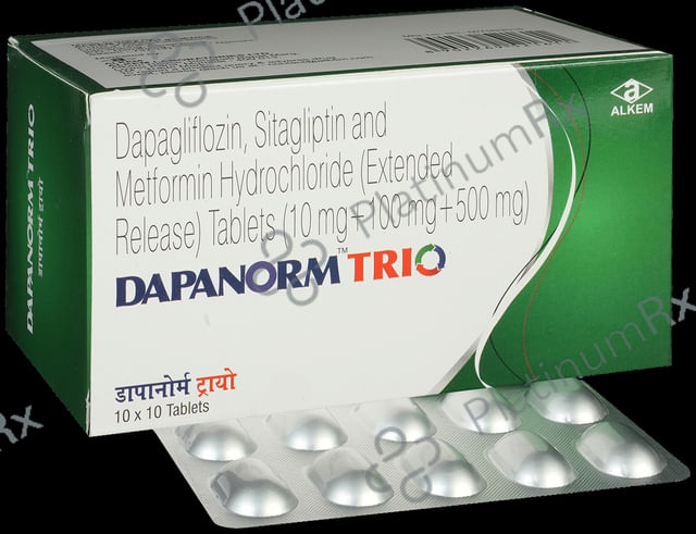 Dapanorm Trio ER 10/500/100mg Tablet ER 10s