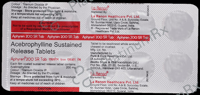 Aphyren 200mg Tablet SR 10s