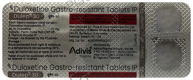 Dulep 30mg Tablet 10s