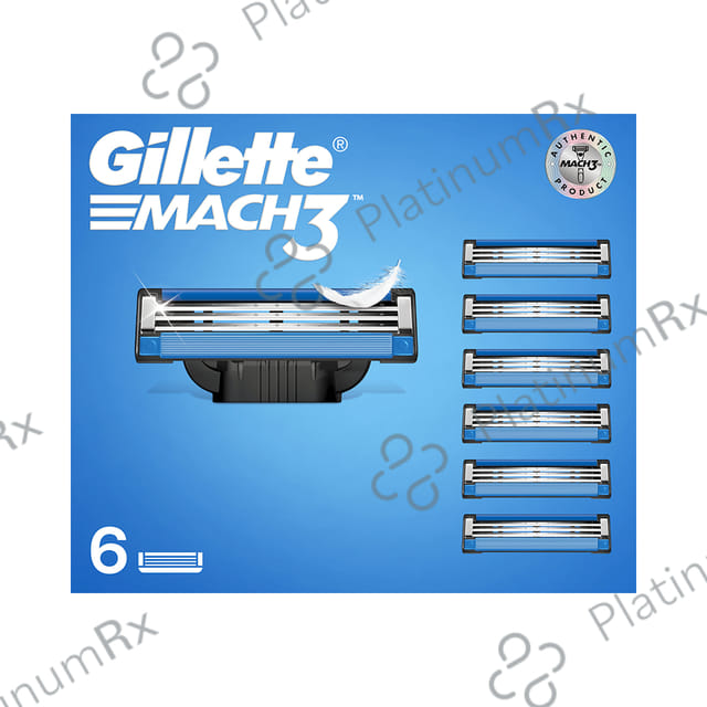 Gillette Mach 3 Shaving Razor Blades 6 units
