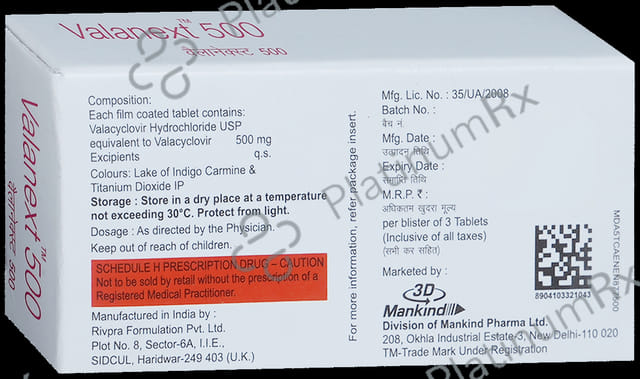 Valanext 500mg Tablet 3s