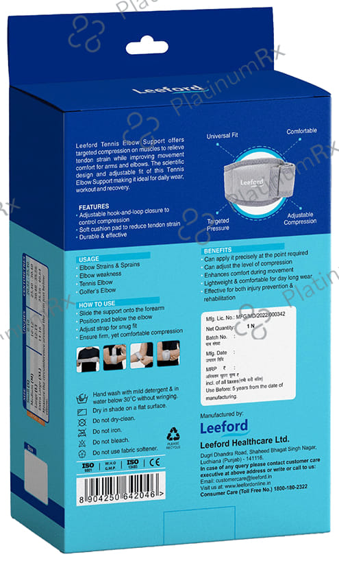 Leeford Tennis Elbow Support Brace Band Small