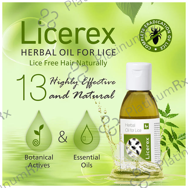 Licerex Herbal Oil for Lice (25ml Each) 1 Bottle