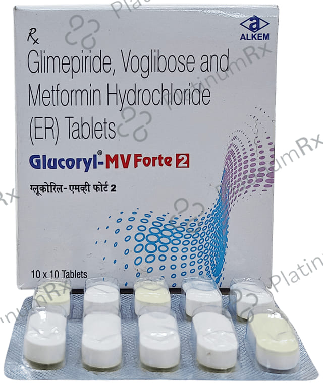 Glucoryl MV Forte 2/1000/0.2mg Tablet ER 10s