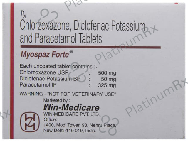 Myospaz Forte 500/50/325mg Tablet 10s