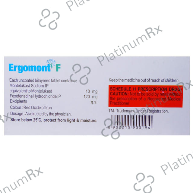 Ergomont F 10mg/120mg Tablet
