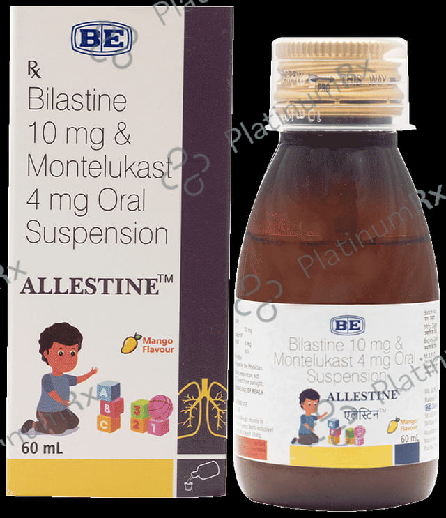 Allestine 10/4mg Oral Suspension Mango 60ml