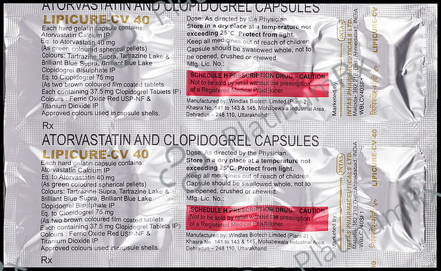 Lipicure CV 40/75mg Capsule 10s