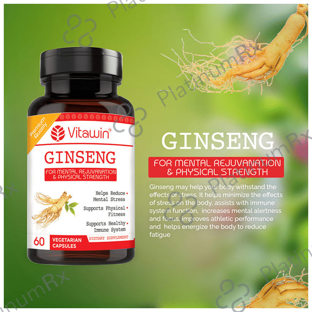 Vitawin Ginseng 500mg Vegetarian Capsule
