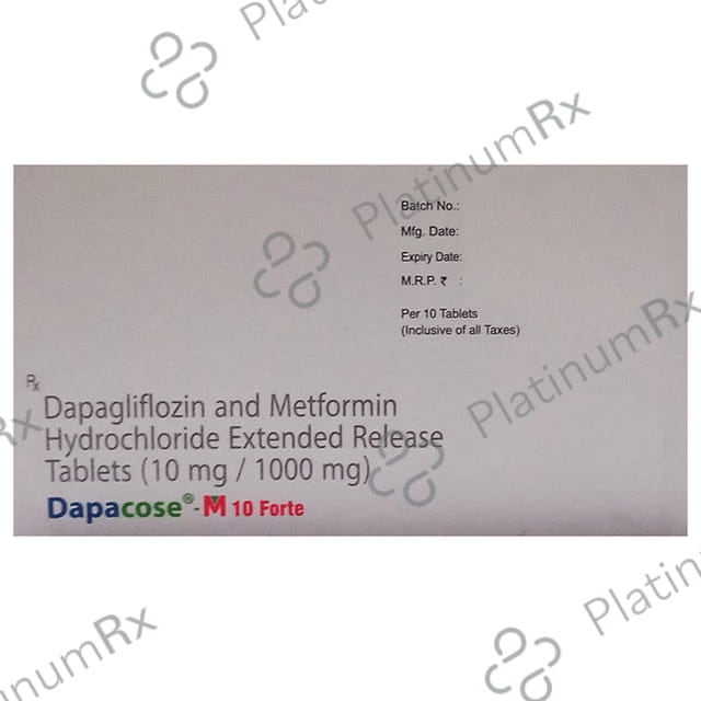 Dapacose M 10 Forte Tablet ER 10/1000mg 10s