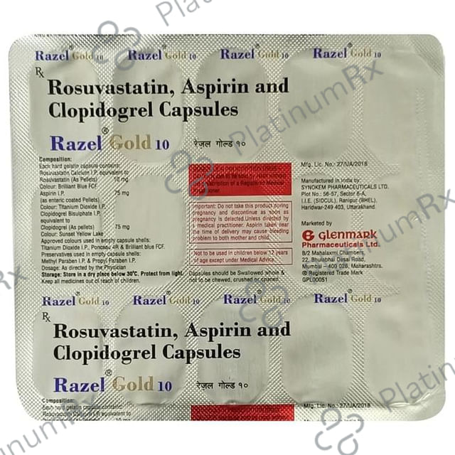 Razel Gold 10/75mg Capsule 15s