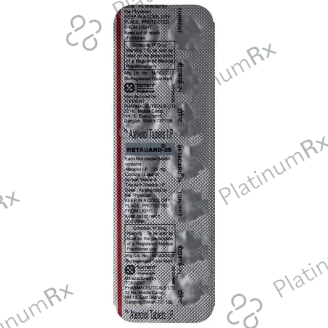 Betacard 25mg Tablet 14s