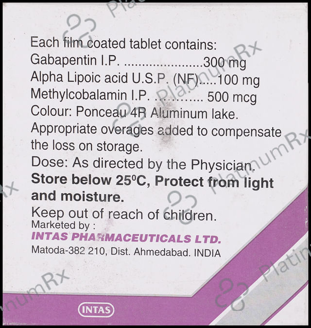 Gabapin Plus 300mg Tablet 10s
