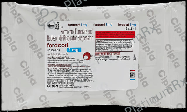 Foracort 1mg/20mcg Respules 5X2ml