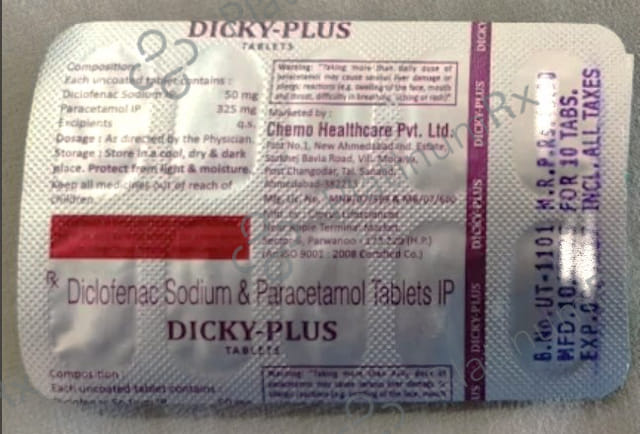 Dicky Plus 50/325mg Tablet 10s