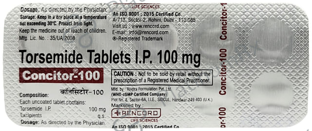 Concitor 100mg Tablet 10s