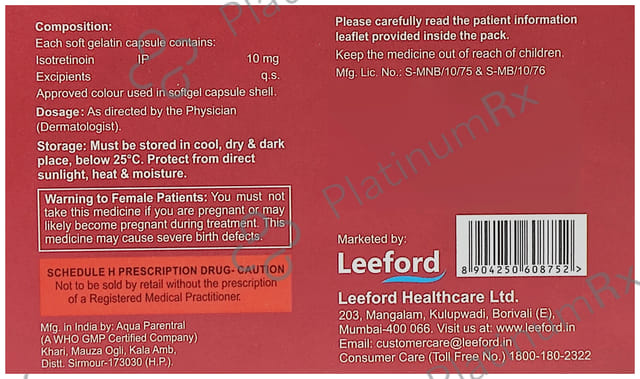 Acnetoin I 10mg Capsule 10s