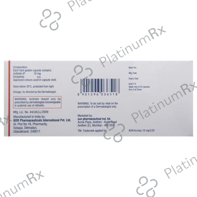 Acrotac 10mg Capsule 20s