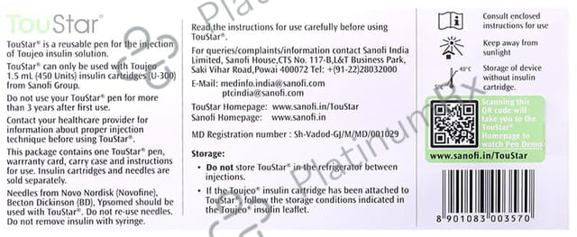 Toustar Reusable Insulin Pen (Only Pen) 1s