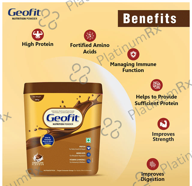 Geofit Nutrition Protein Powder with Vitamins & Minerals Chocolate