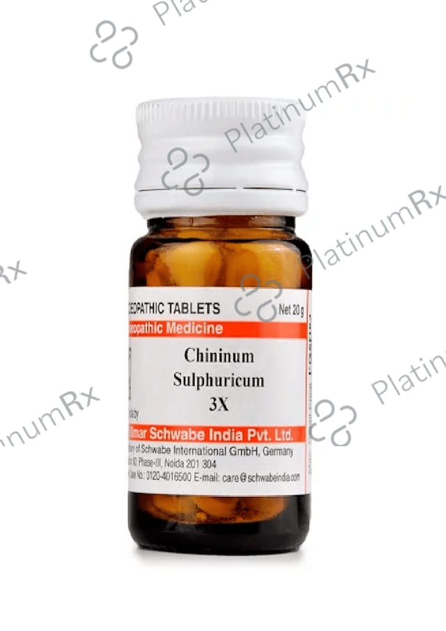 Dr Willmar Schwabe India Chininum Sulphuricum Trituration Tablet 3X
