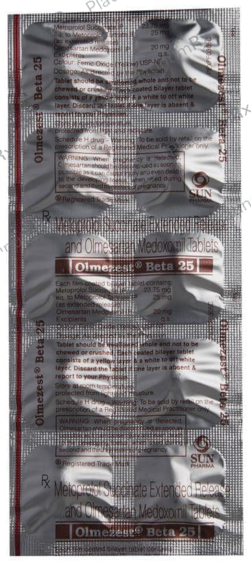 Olmezest Beta 25 23.75/20mg Tablet ER 10s