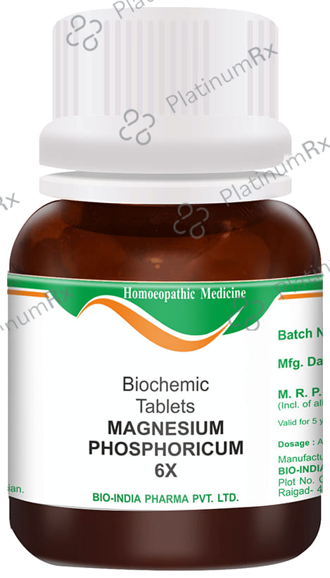 Bio India Magnesium Phosphoricum Biochemic Tablet 6X 25 gm