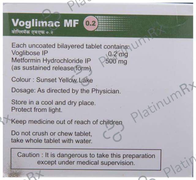 Voglimac MF 0.2 500/0.2mg Tablet SR 10s