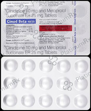 Cinod Beta 10/25mg Tablet ER 15s