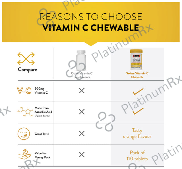 Swisse Ultiboost Vitamin C Chewable Natural Orange Tablet 110s