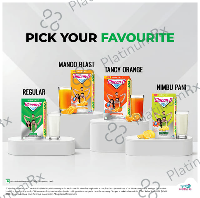 Glucon D Energy Drink Tangy Orange Flavour Powder 200gm