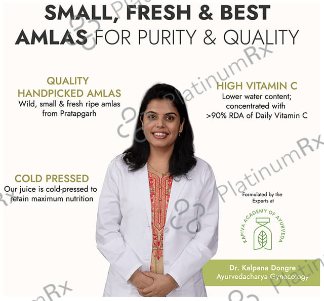 Kapiva Wild Amla Juice, Healthy Hair & Skin, Natural Source of Vitamin C, No Added Sugar 1L