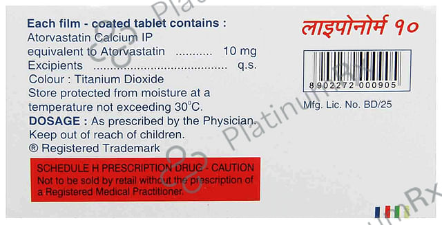 Liponorm 10mg Tablet 15s