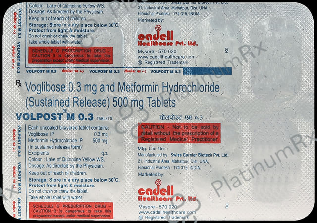 Volpost M 500/0.3mg Tablet 10s