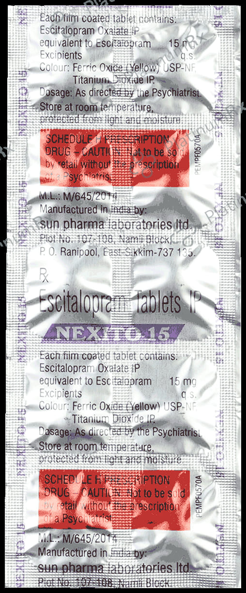 Nexito 15mg Tablet 10s