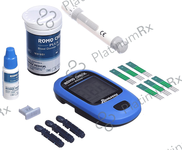 Romsons Romo Check Plus Blood Glucose Test Strips