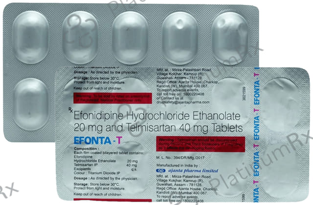 Efonta T 20/40mg Tablet 10s
