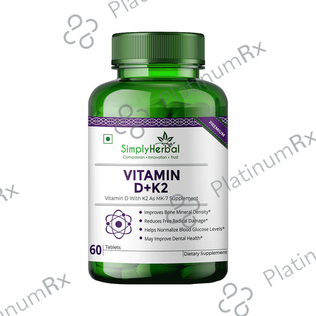 Simply Herbal Plant Based Vitamin D-K2 Tablet