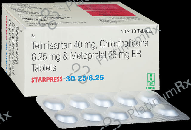 Starpress 3D 6.25/25/40mg Tablet 10s