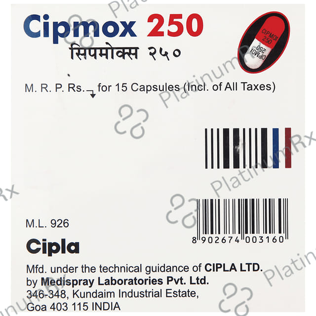 Cipmox 250mg Capsule 15s
