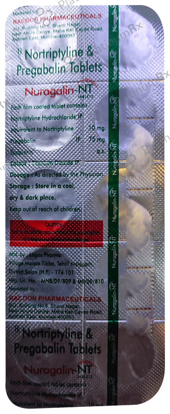 Nuragalin NT 10/75mg Tablet 10s