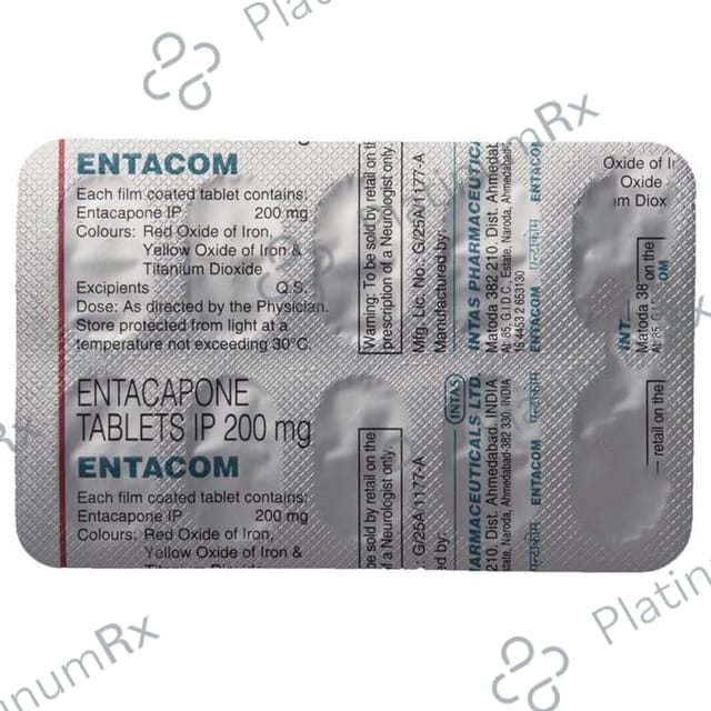 Entacom 200mg Tablet 10s